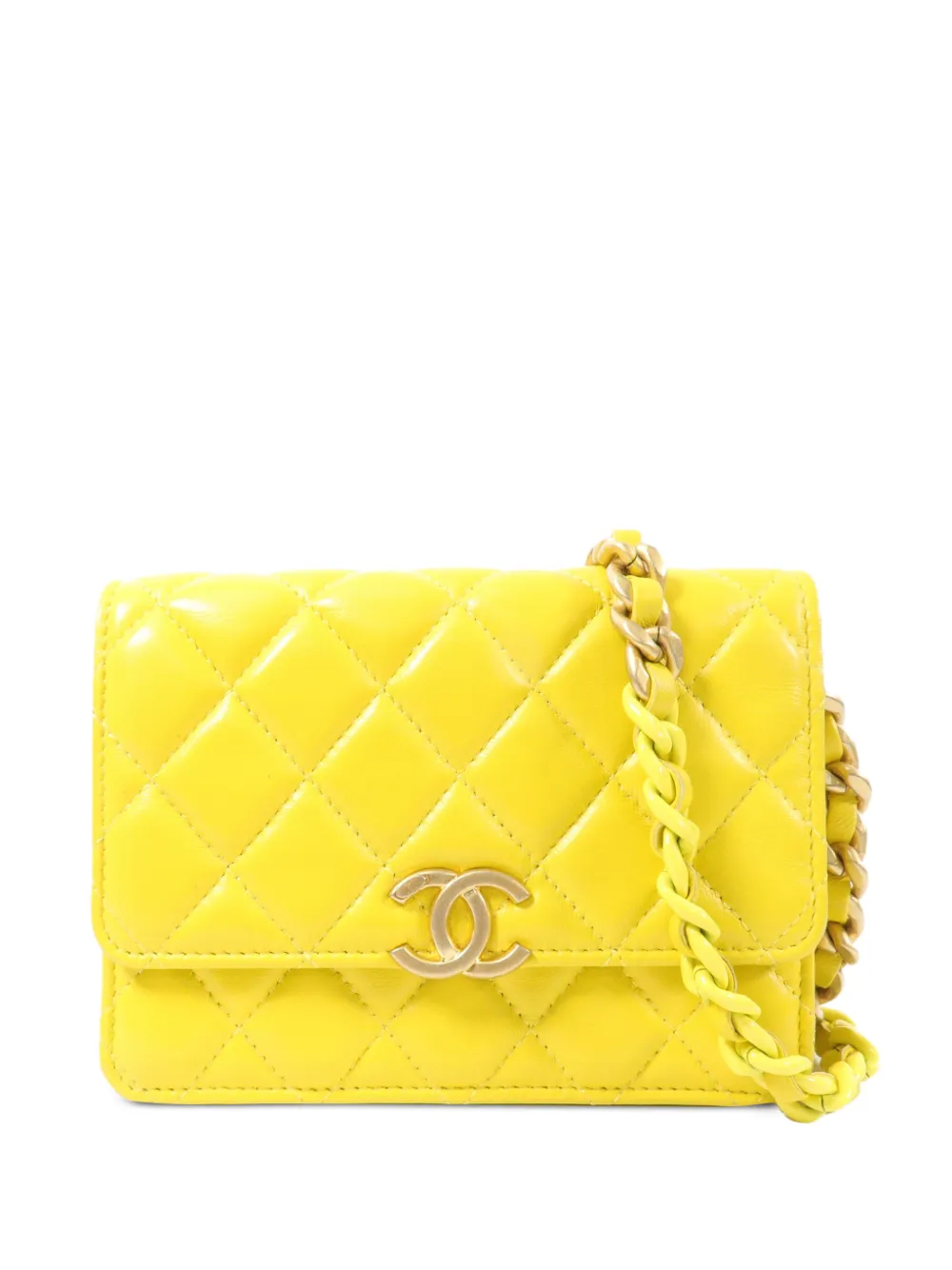 CHANEL Pre-Owned Candy quilted shoulder bag - Giallo
