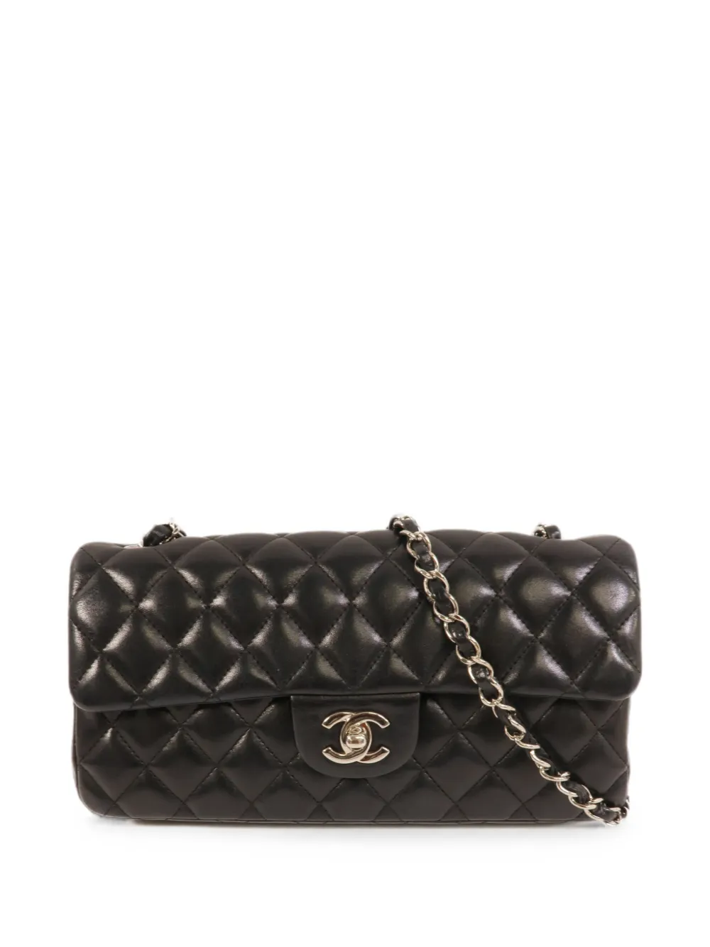 CHANEL Pre-Owned 클래식 플랩 퀼팅 이스트 웨스트 숄더 백 | 블랙 | Image 1