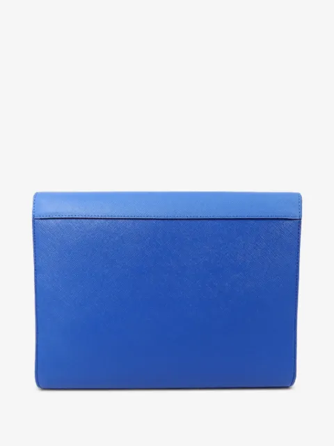MCM Pre-Owned foldover-top logo-plaque clutch bag