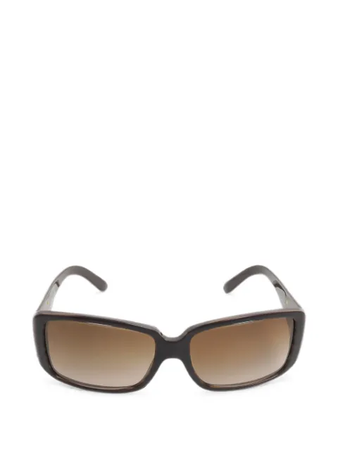 Prada Pre-Owned logo-plaque rectangle-frame sunglasses
