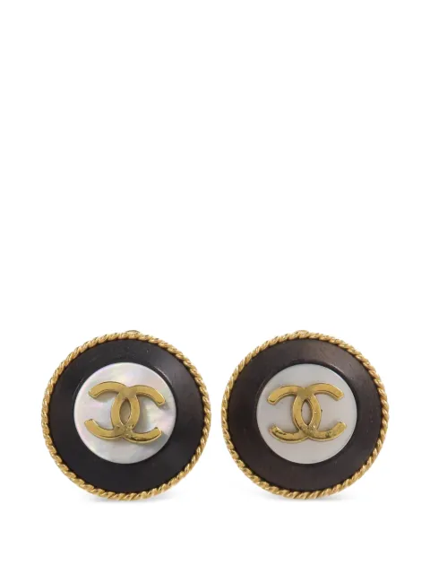 CHANEL Pre-Owned boucles d'oreilles à logo CC
