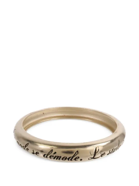 CHANEL Pre-Owned script-engraved bangle bracelet