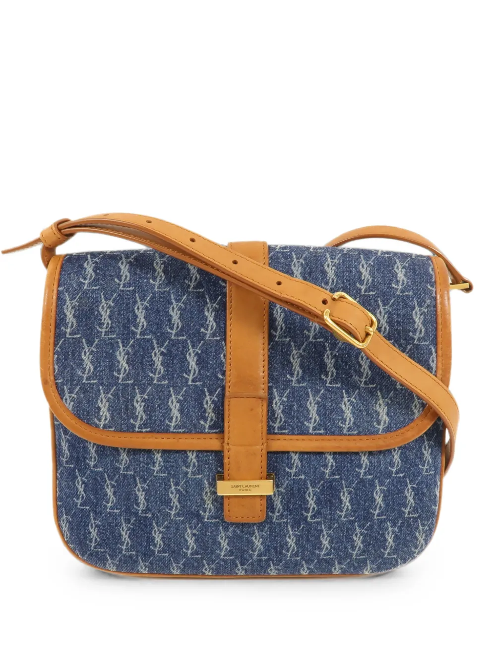 Saint Laurent Pre-Owned Le Monogram logo-print shoulder bag - Blau