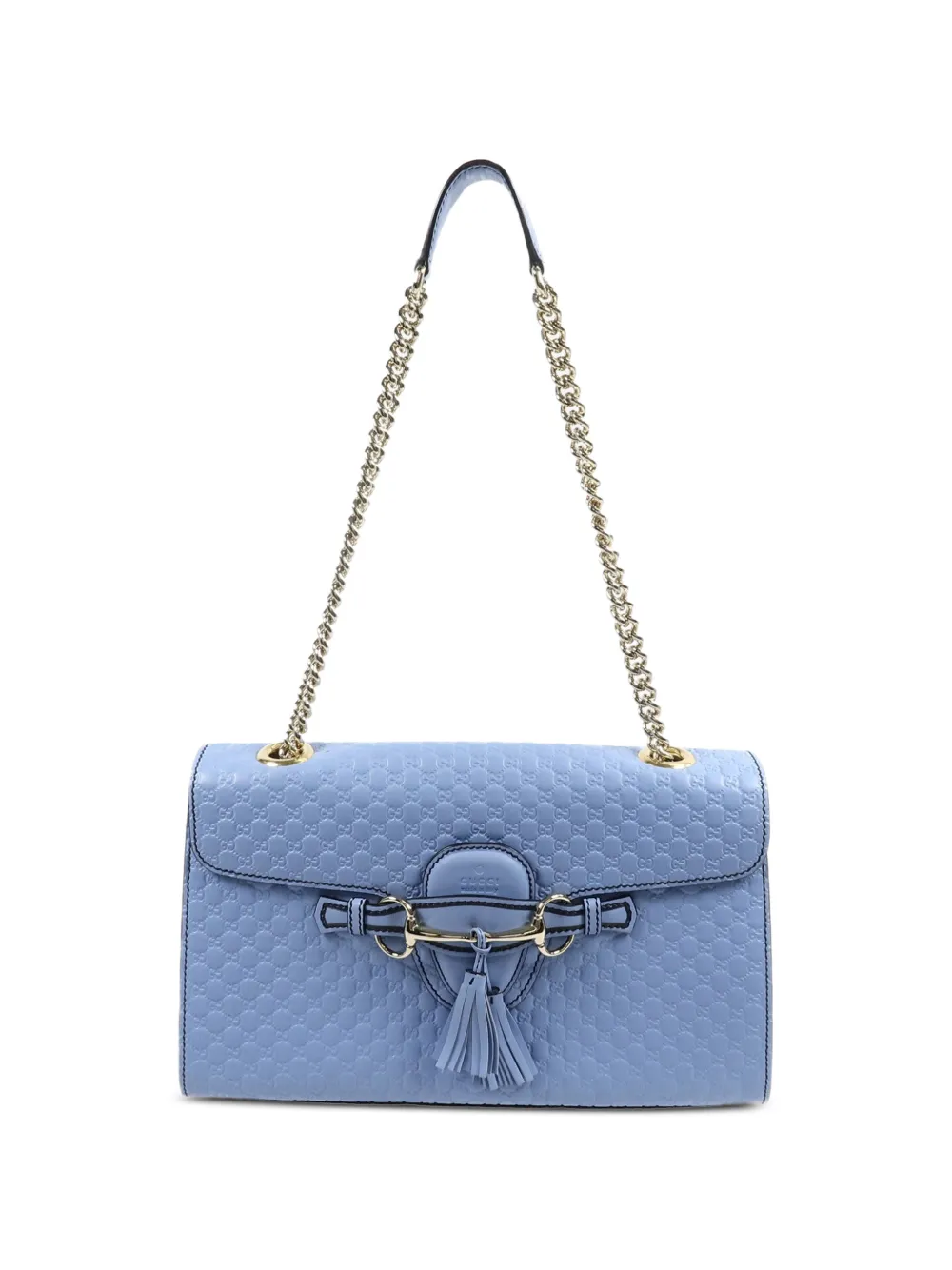 Gucci Pre-Owned medium Emily Horsebit-detail shoulder bag - Blu