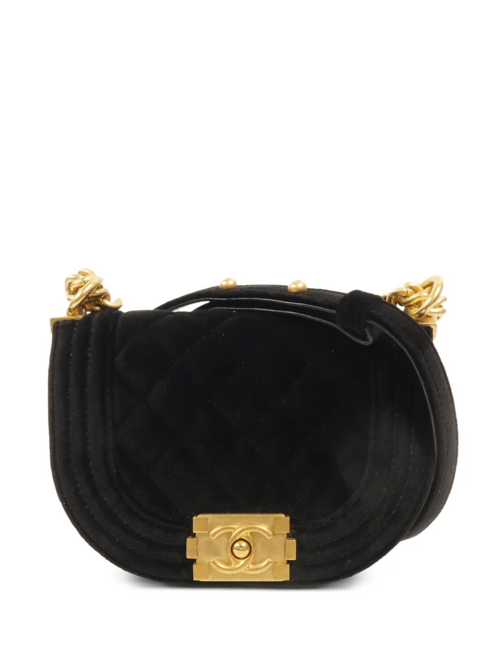 CHANEL Pre-Owned mini Boy Chanel diamond-quilted shoulder bag - Nero
