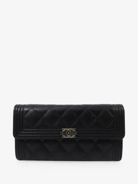 CHANEL Pre-Owned cartera Boy con cierre giratorio CC