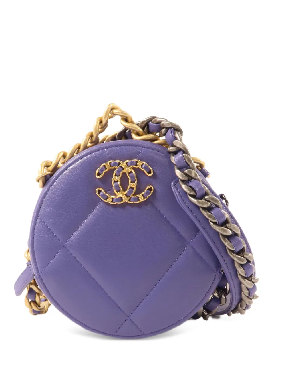 CHANEL Pre-Owned Chanel 19 round clutch bag - Violett