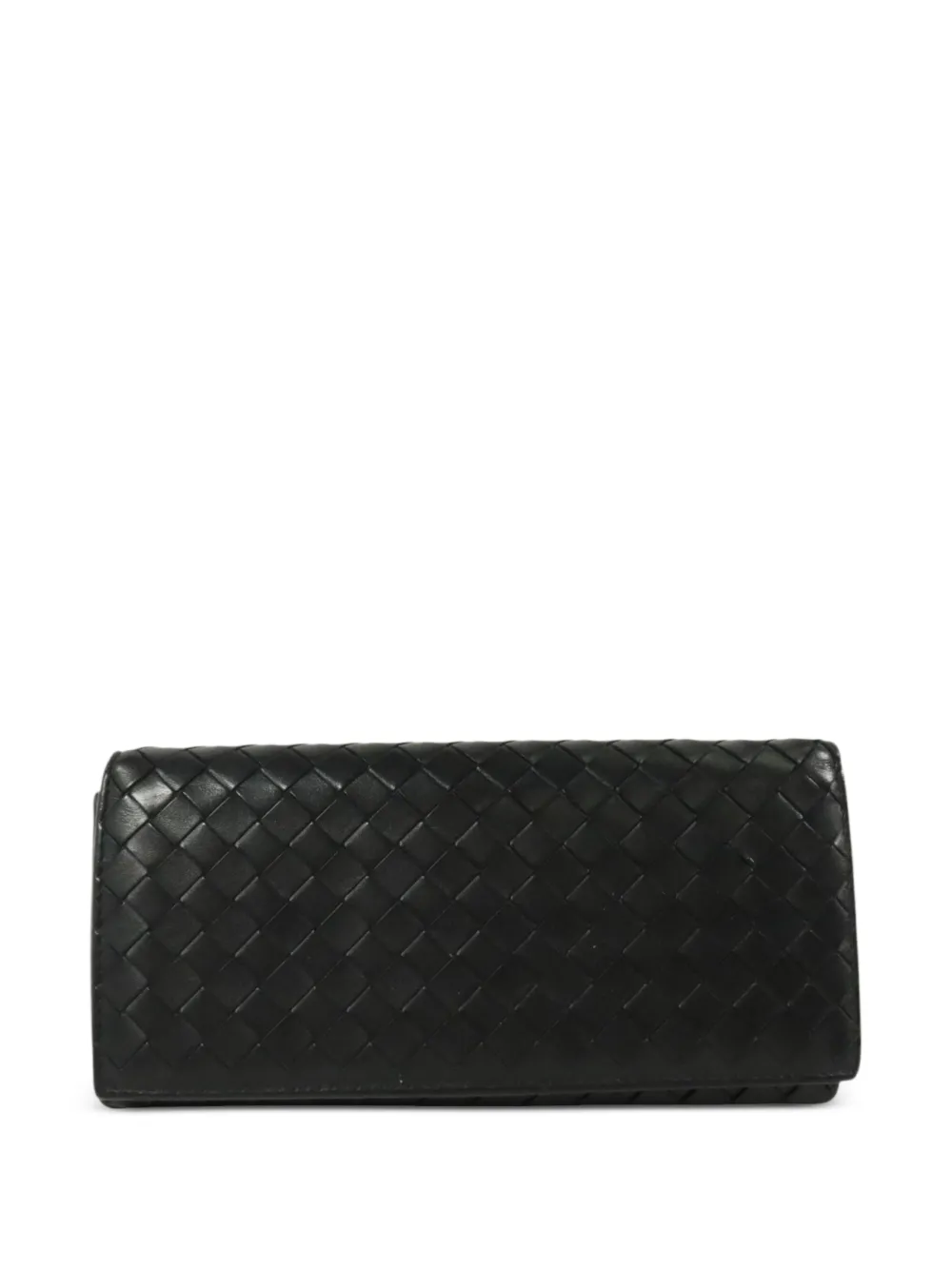 Bottega Veneta Pre-Owned Intrecciato long wallet - Schwarz