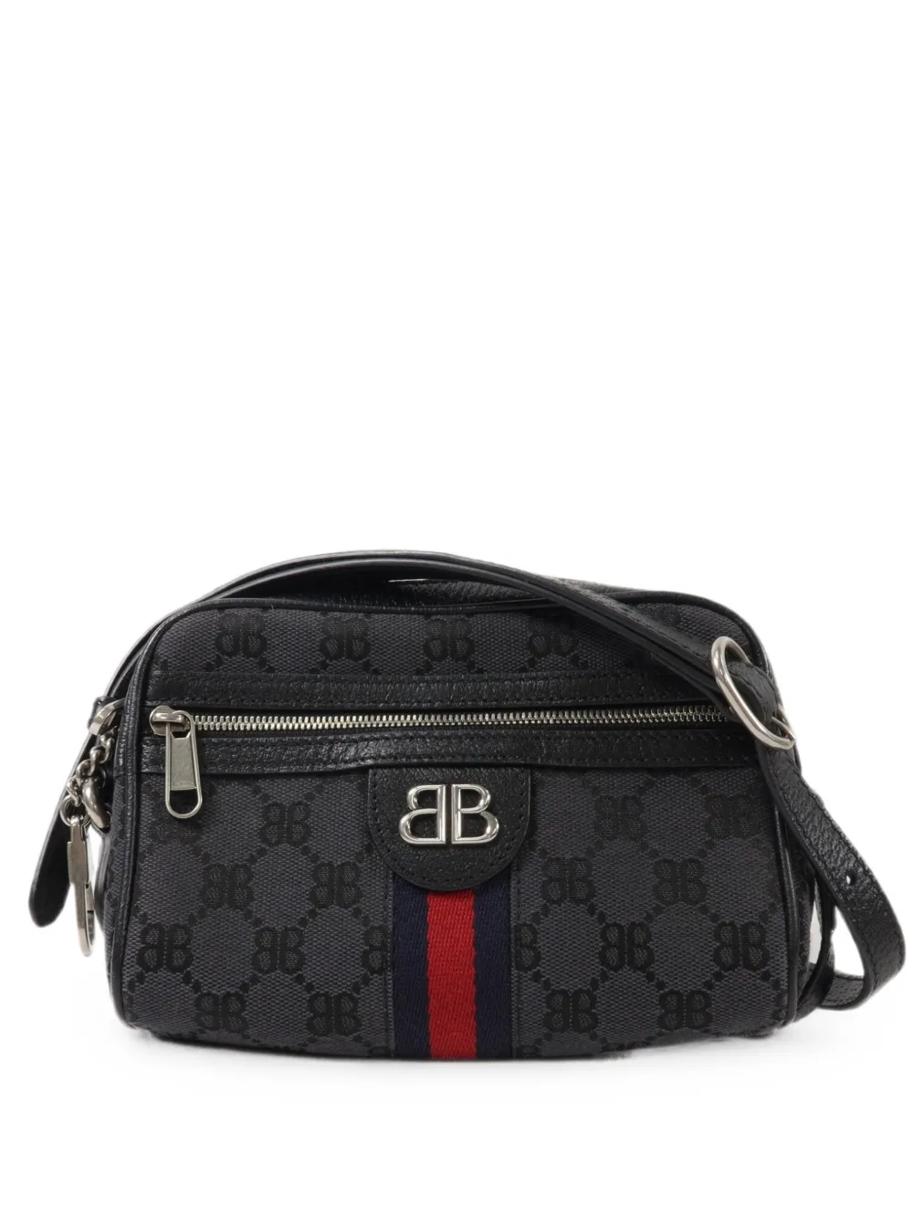 Balenciaga Pre-Owned x Gucci BB Monogram shoulder bag - Schwarz