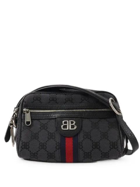 Balenciaga Pre-Owned bolsa de hombro con monograma BB en colaboración con Gucci