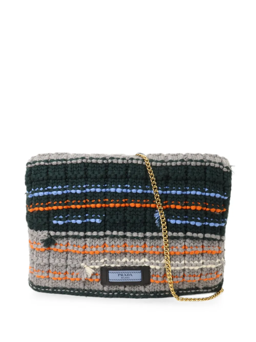 Prada Pre-Owned chain-link crossbody bag - Black