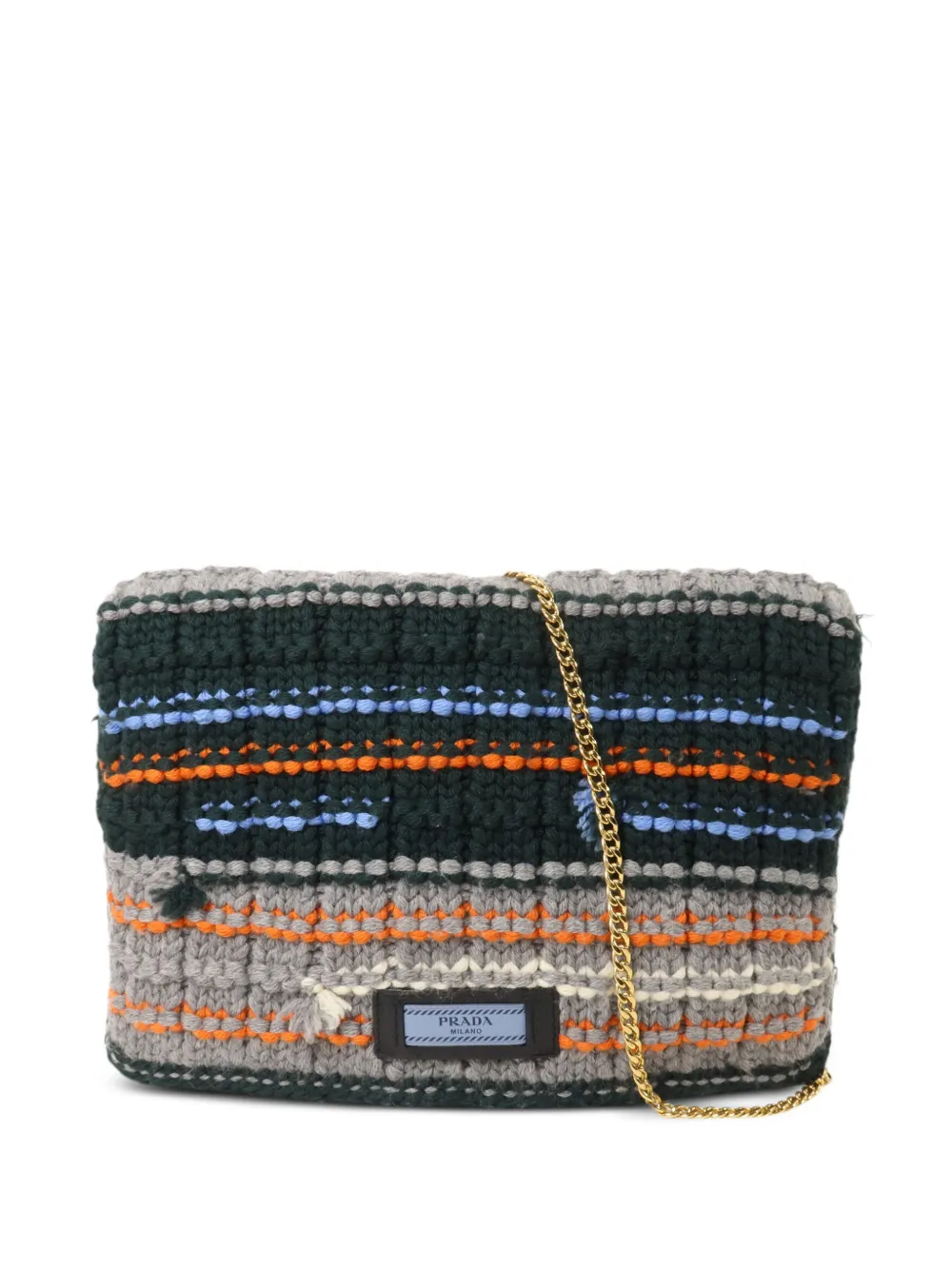 Prada Pre-Owned chain-link crossbody bag - Nero