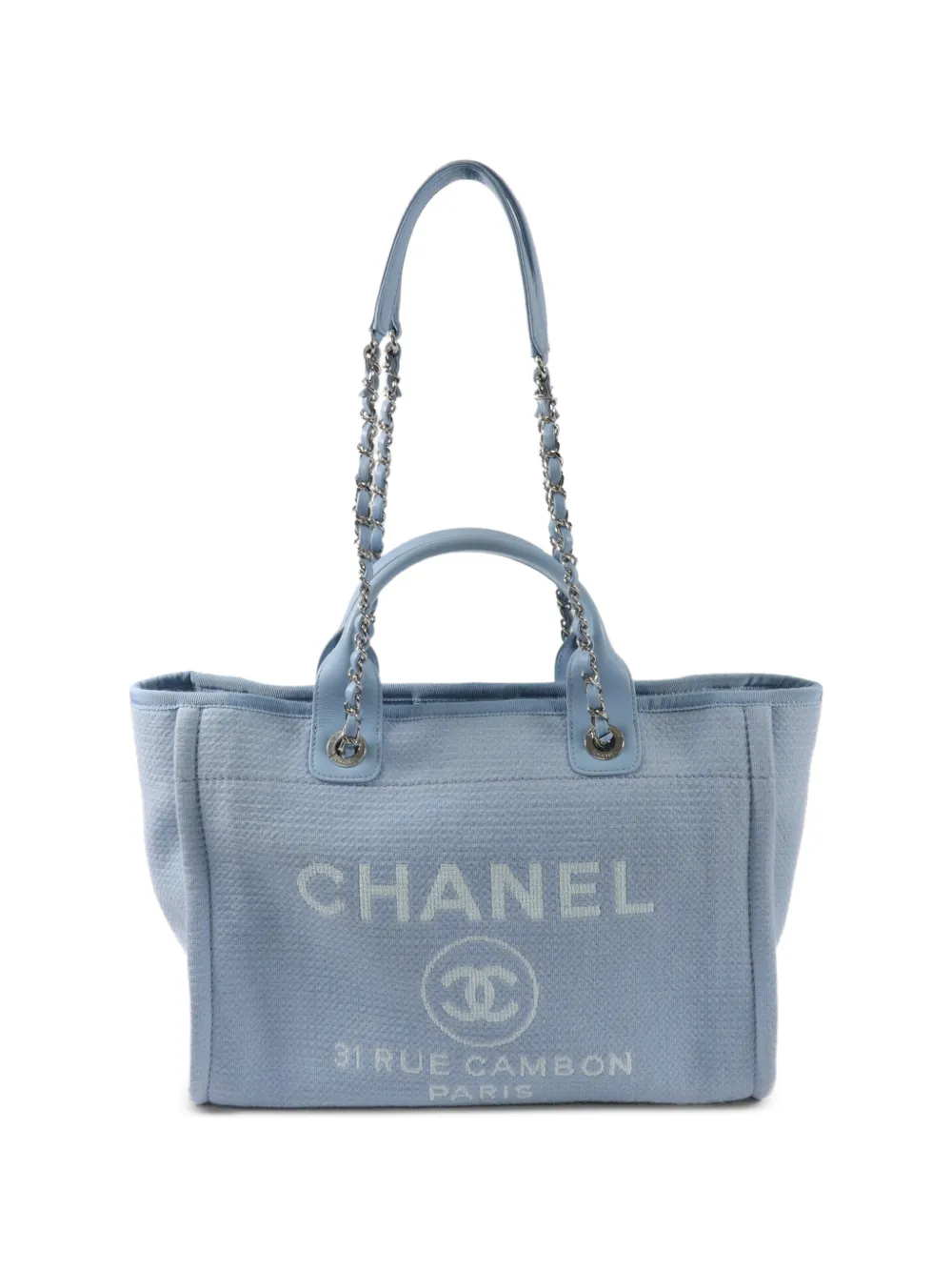 CHANEL Pre-Owned Deauville CC tote bag - Blu