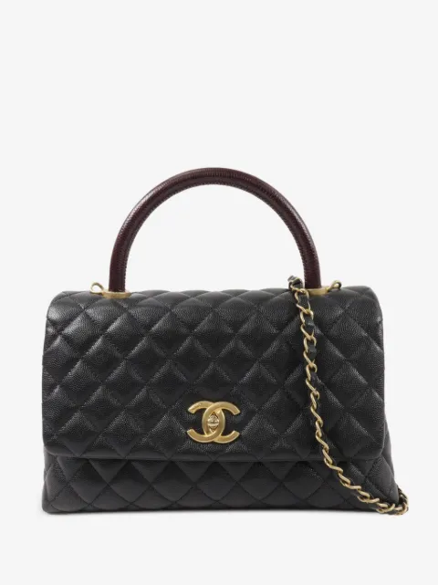 CHANEL Pre-Owned tote capitonada Coco mediana
