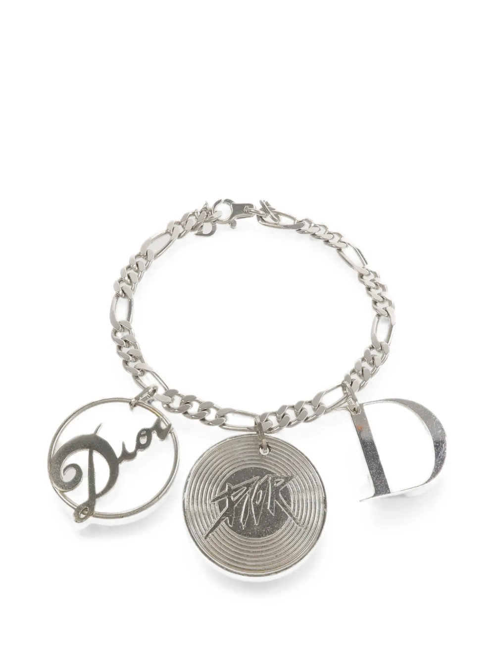 Christian Dior Pre-Owned logo-charm bracelet - Silber