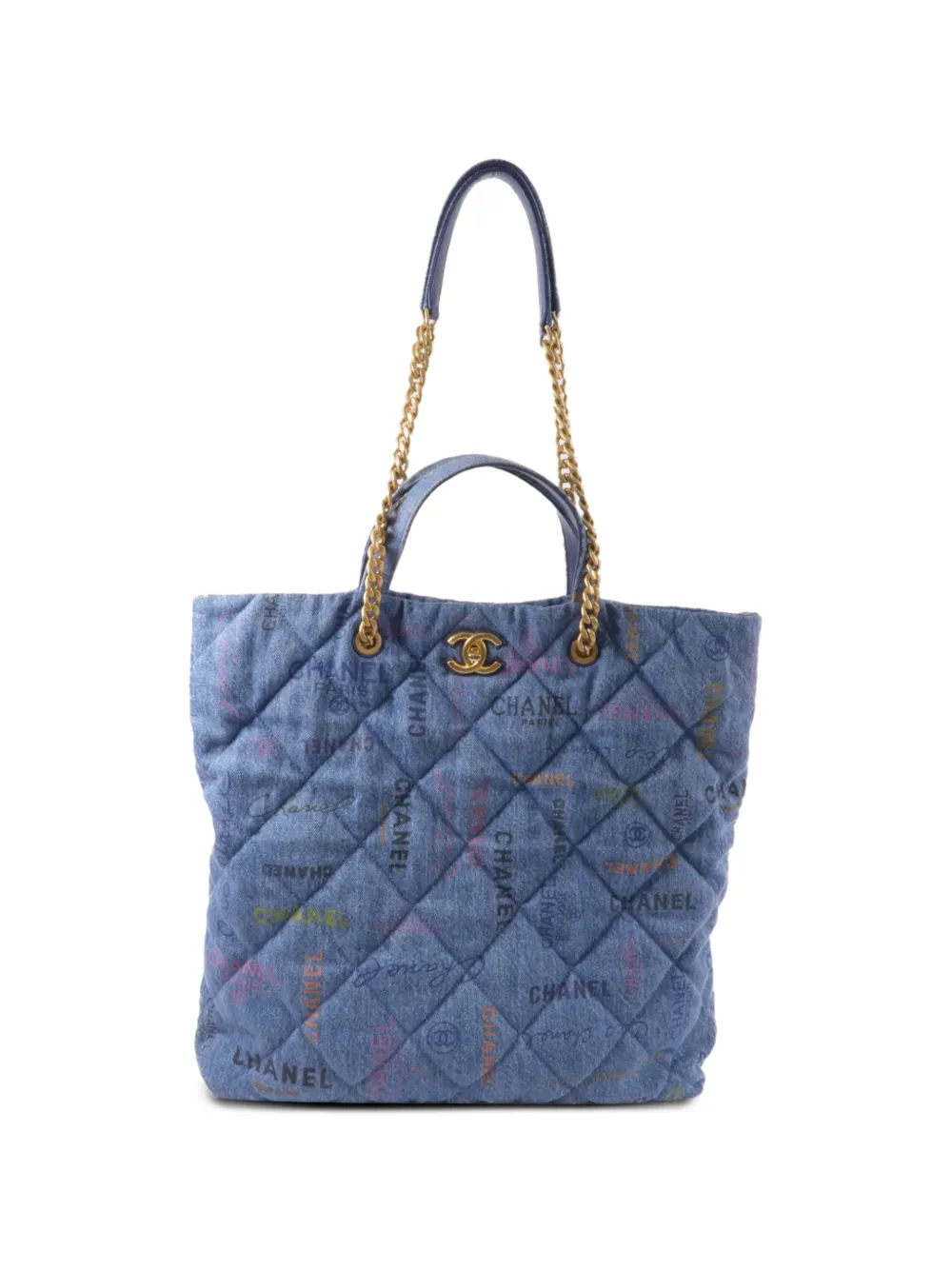 CHANEL Pre-Owned Mood quilted CC turn-lock tote bag - Blau