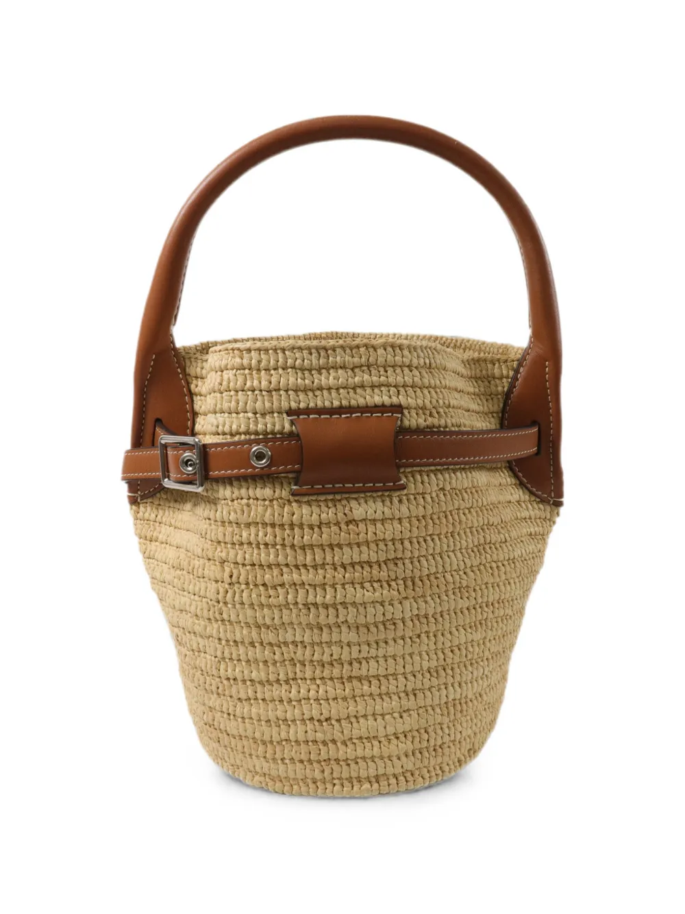 Celine Pre-Owned Big Bag raffia bucket bag - Nude