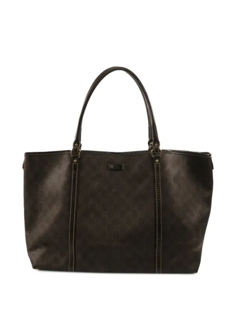 Gucci Pre-Owned GG leather-trim tote bag