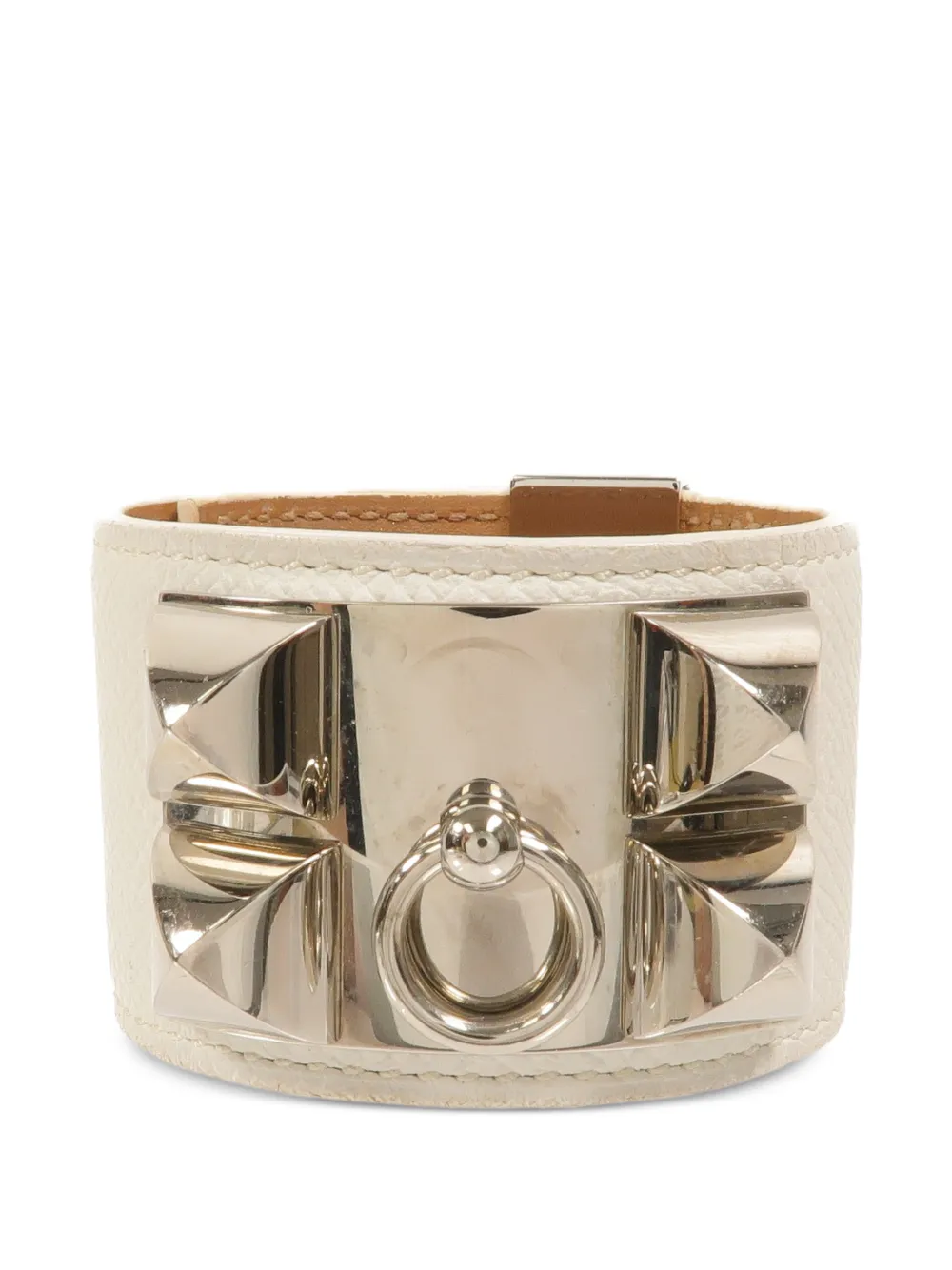 Hermès Pre-Owned 2010 Collier De Chien leather bracelet - Argento