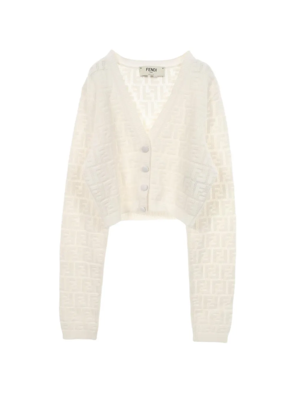 Fendi Pre-Owned 2010s Zucca cardigan - White