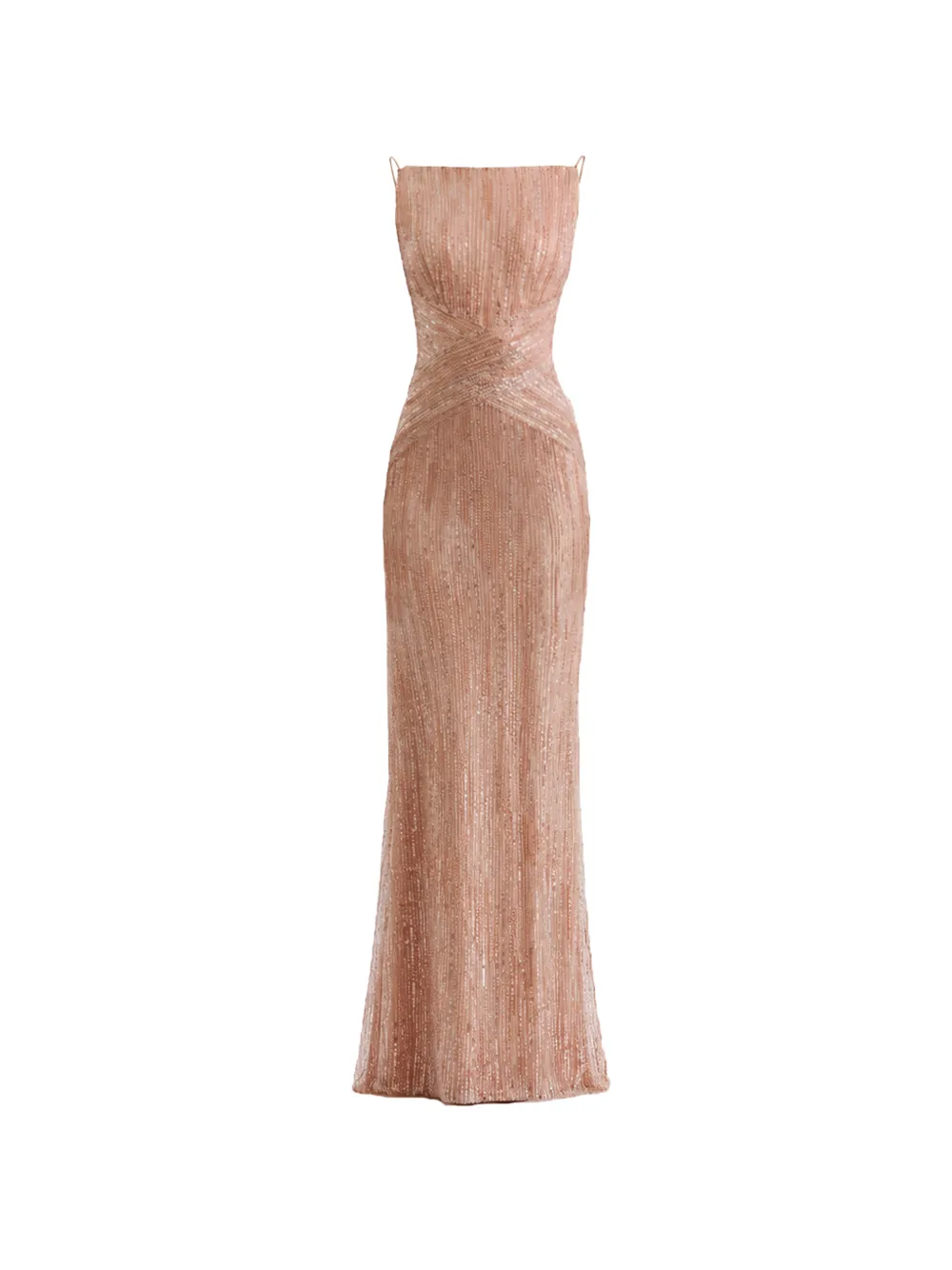Gemy Maalouf criss-cross beaded dress - Oro