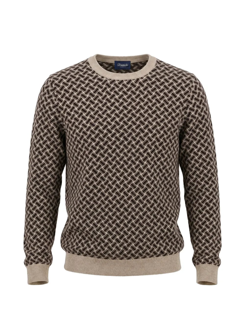 Drumohr Razor Blade crew-neck sweater - Brown