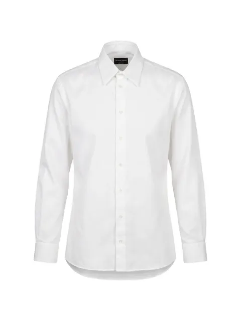 Giorgio Armani textured-finish long-sleeve shirt