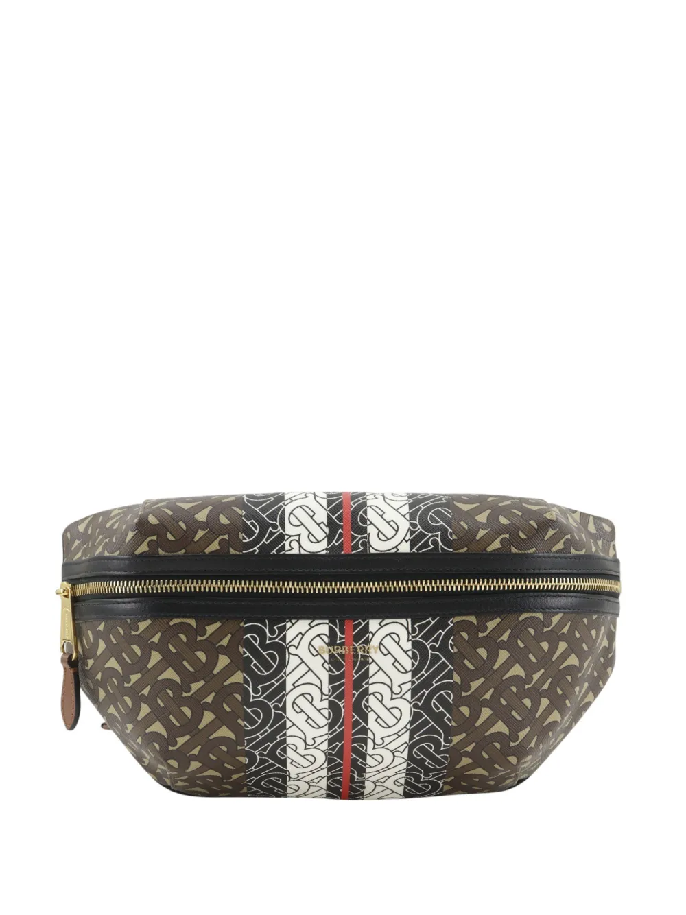 Burberry Pre-Owned 2018-2026 Monogram Stripe E-Canvas belt bag - Marrone