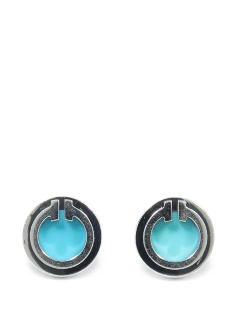 Tiffany & Co. Pre-Owned T Circle turquoise earrings