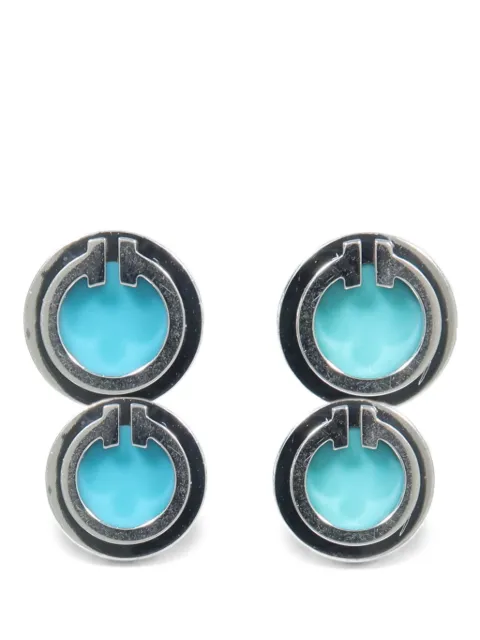 Tiffany & Co. Pre-Owned T Circle turquoise earrings