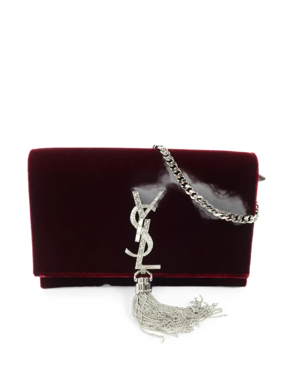 Saint Laurent Pre-Owned Tassel chain shoulder bag - Red