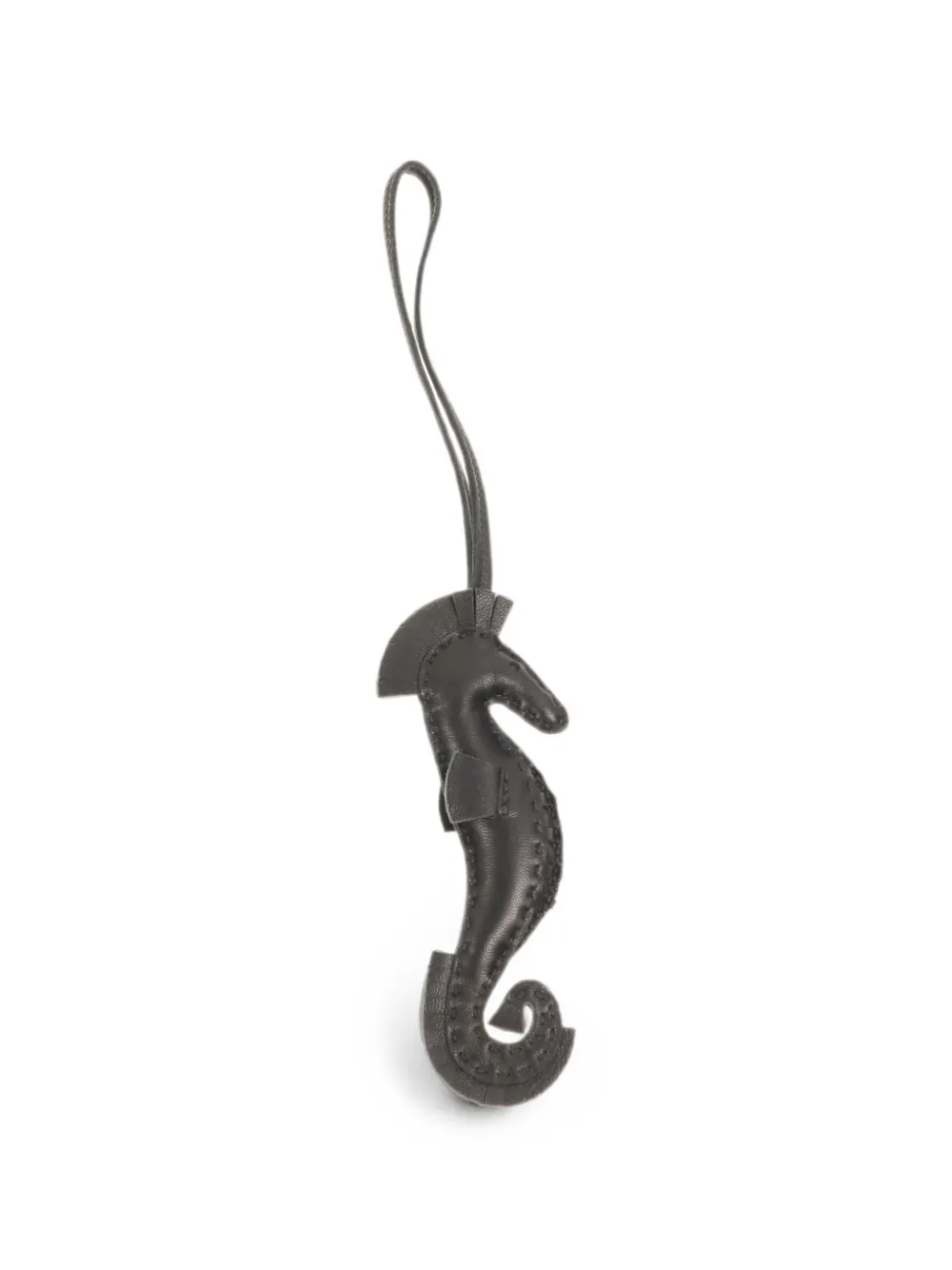 Hermès Pre-Owned Agneau Milo Hippo Seahorse charm - Black