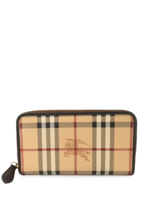 Burberry Pre-Owned Haymarket Check zip-around wallet