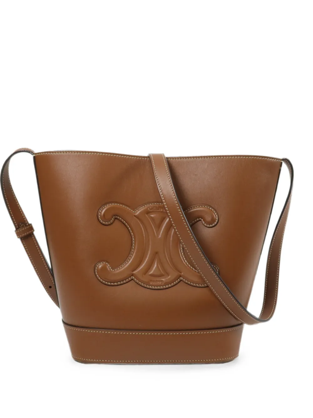 Celine Pre-Owned Triomphe bucket bag - Brown