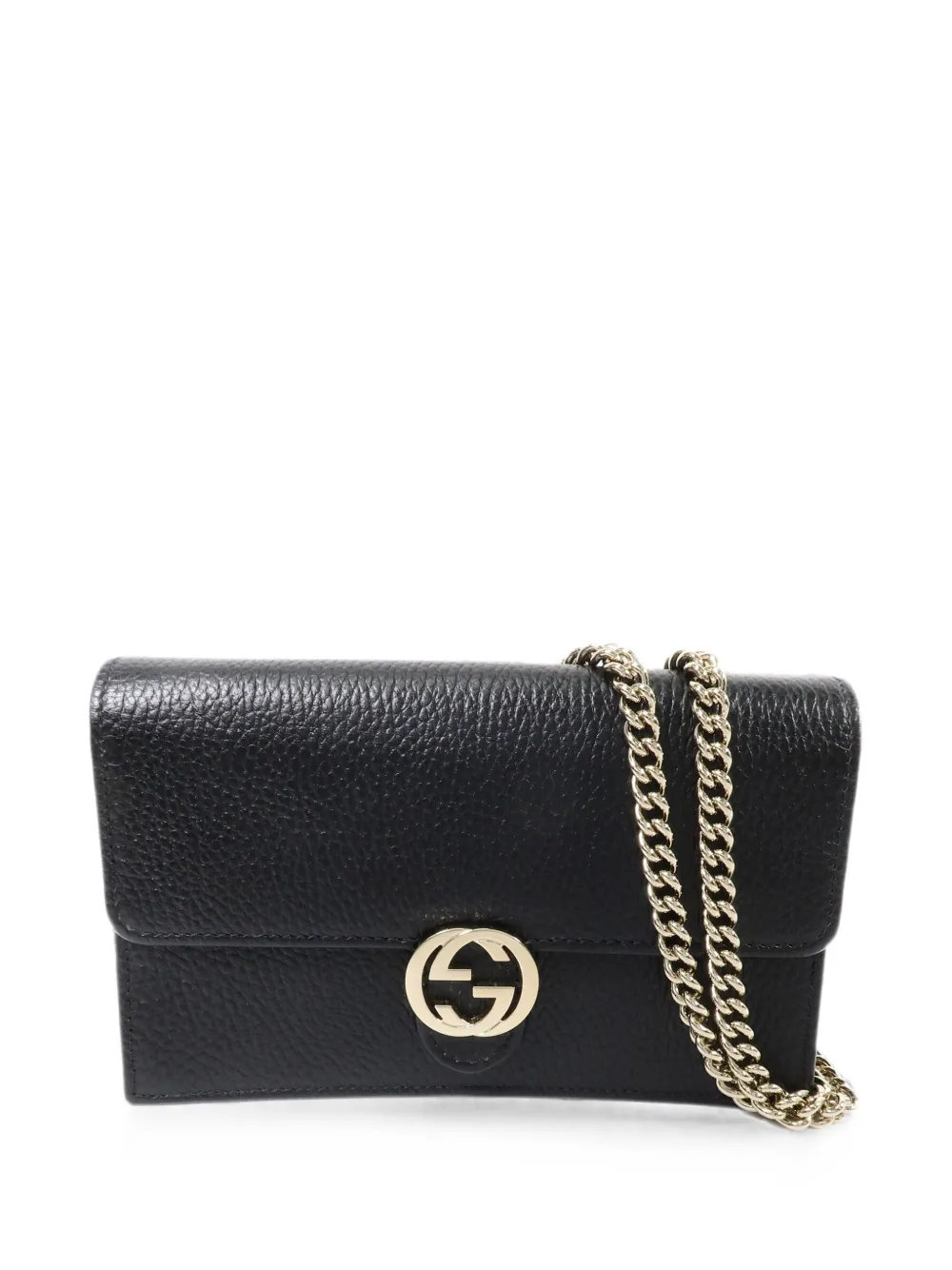 Gucci Pre-Owned GG Interlocking chain shoulder bag - Black