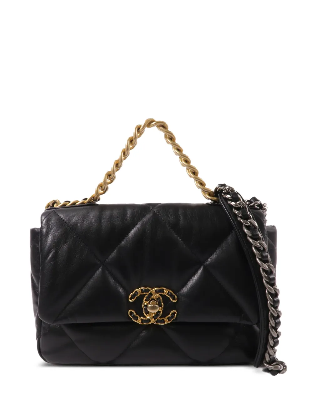 CHANEL Pre-Owned small Chanel 19 CC chain shoulder bag - Schwarz