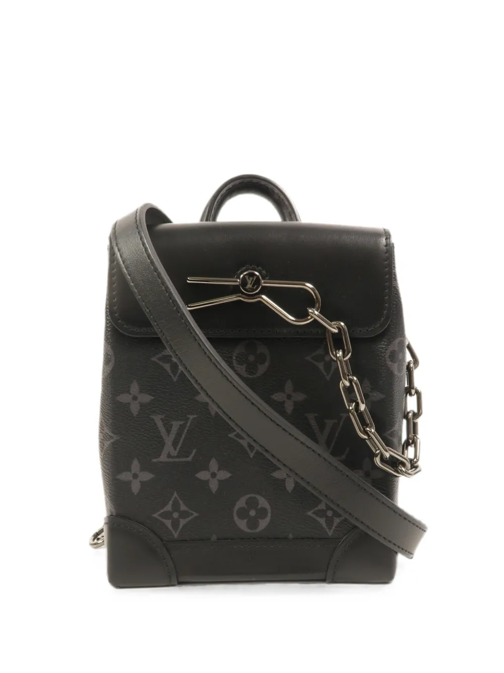 Louis Vuitton Pre-Owned nano Steamer Monogram Eclipse shoulder bag - Black