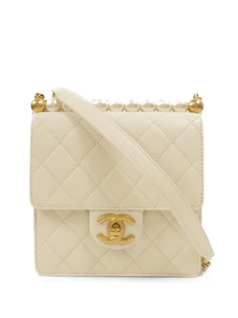 CHANEL Pre-Owned small quilted pearl shoulder bag