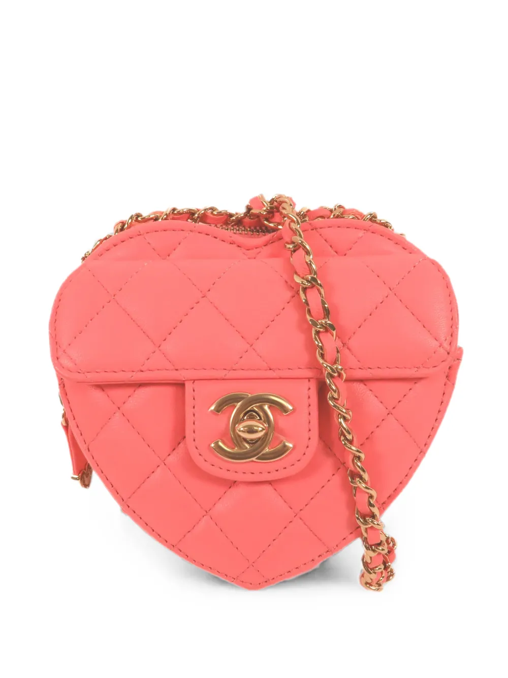 CHANEL Pre-Owned Love Heart cross body bag - Rosa