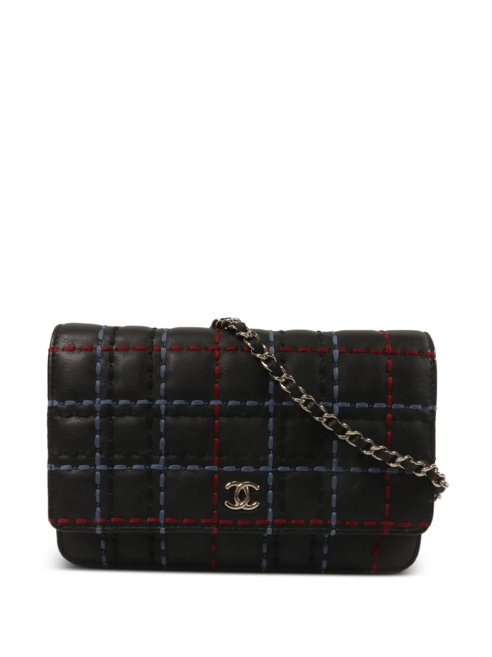 CHANEL Pre-Owned CC stitched check chain shoulder bag - Nero