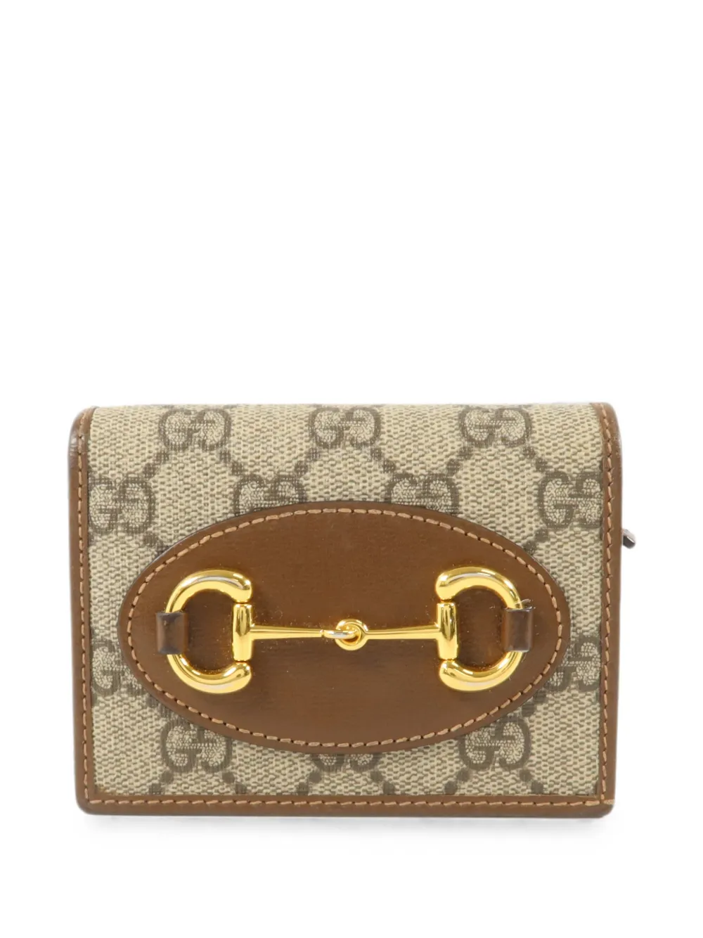 Gucci Pre-Owned Horsebit 1955 GG canvas wallet - Nude
