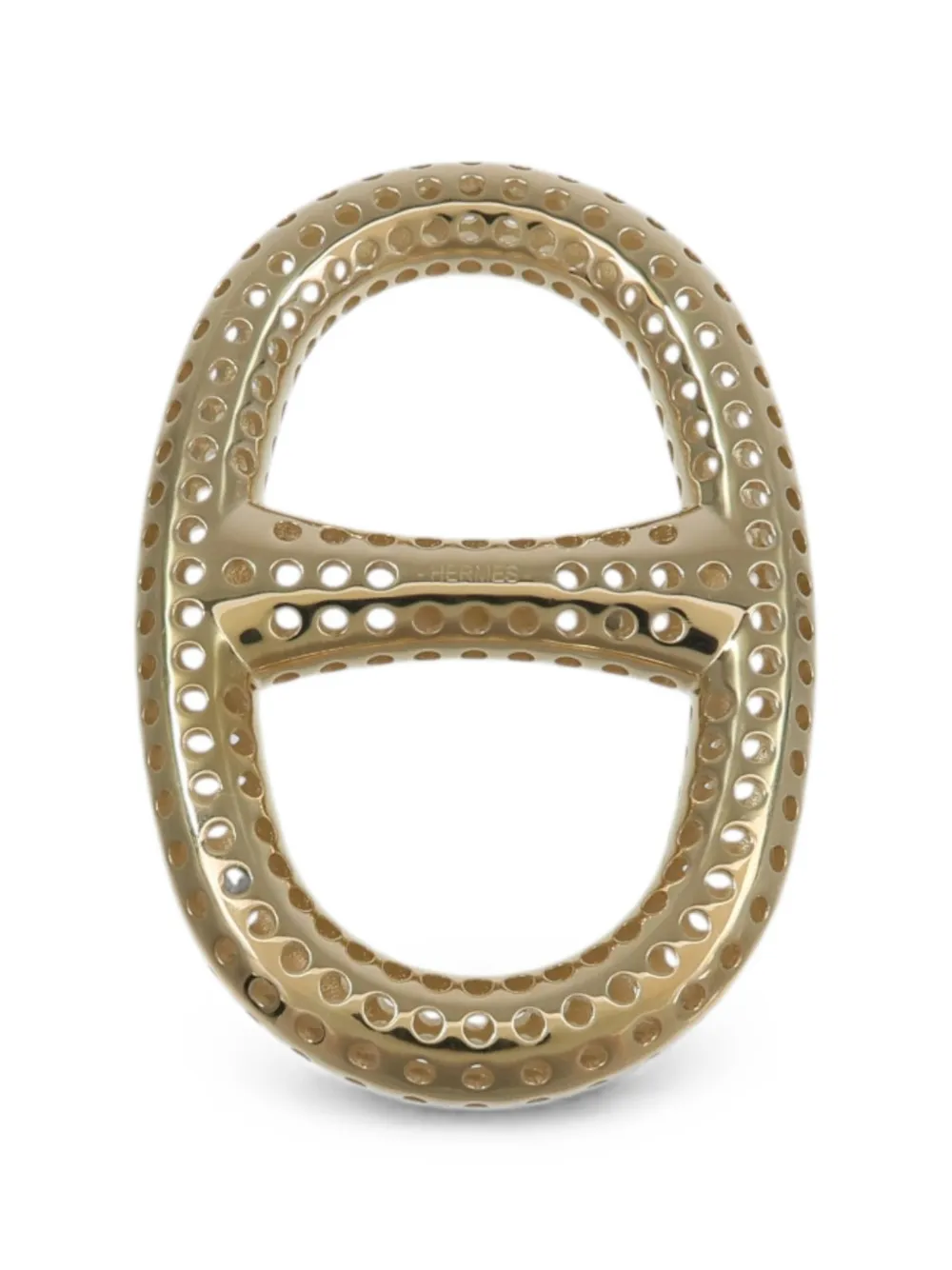 Hermès Pre-Owned Chaine d'Ancre Perforée scarf ring - Gold