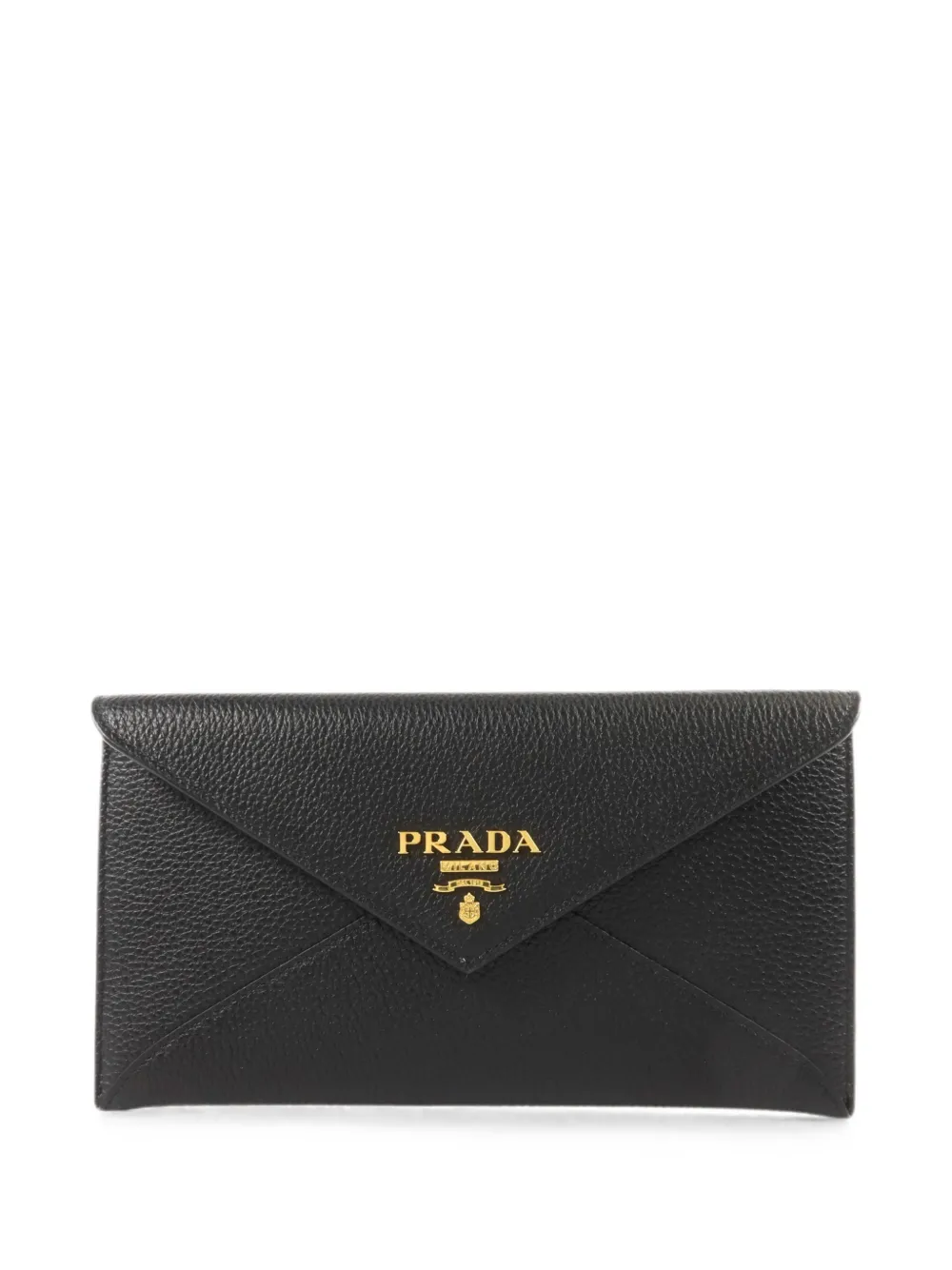 Prada Pre-Owned envelope leather clutch bag - Schwarz
