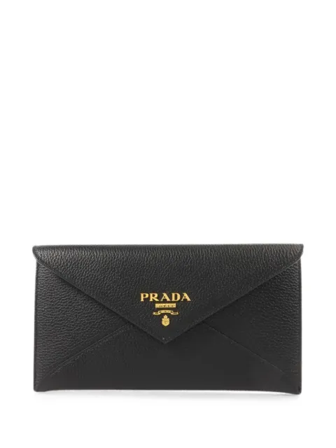 Prada Pre-Owned envelope leather clutch bag