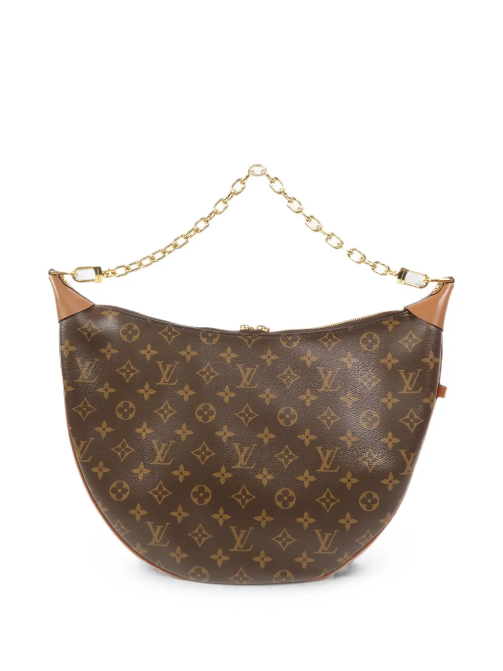 Louis Vuitton Pre-Owned Halvemaanvormige schoudertas met monogram Bruin