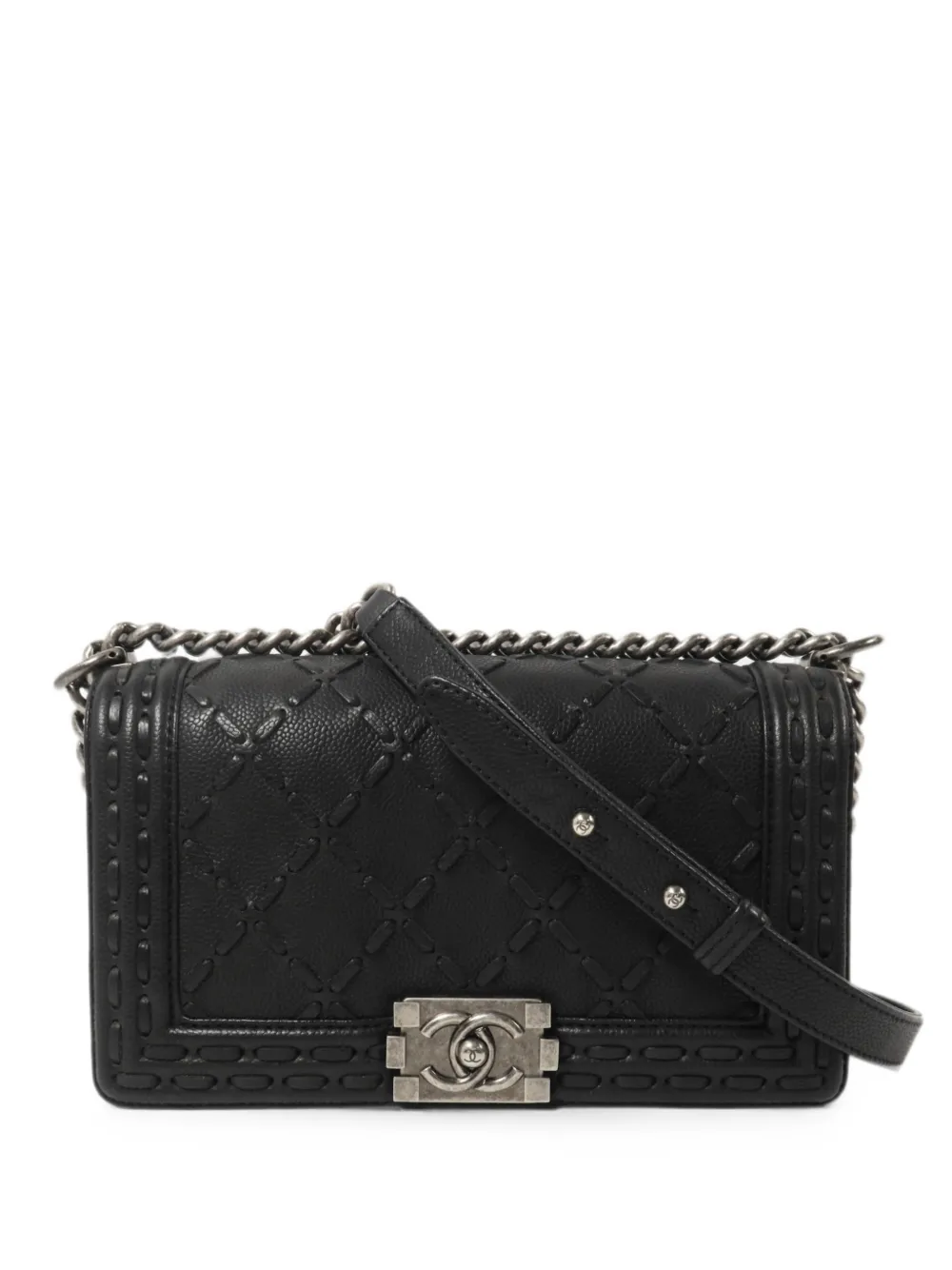 CHANEL Pre-Owned Boy 25 diamond-quilted cross body bag - Nero