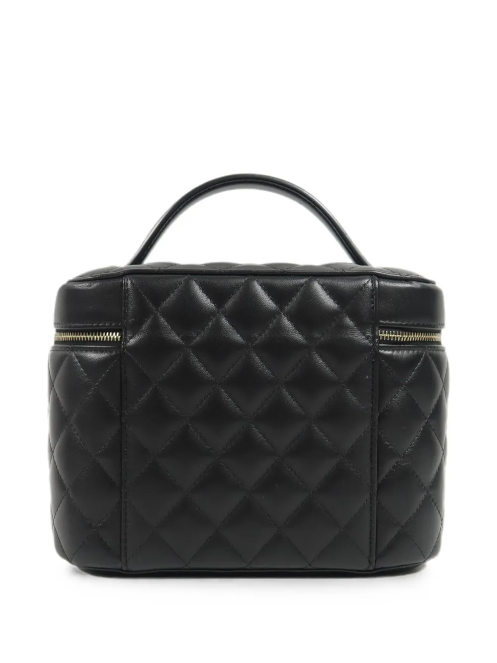 CHANEL Pre-Owned CC toilettas met logo-detail en diamantvormig quiltwerk Zwart