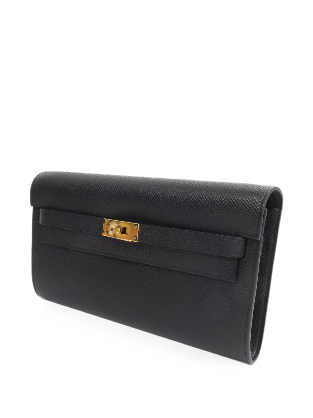 Hermès Pre-Owned Kelly To Go grained clutch bag Zwart
