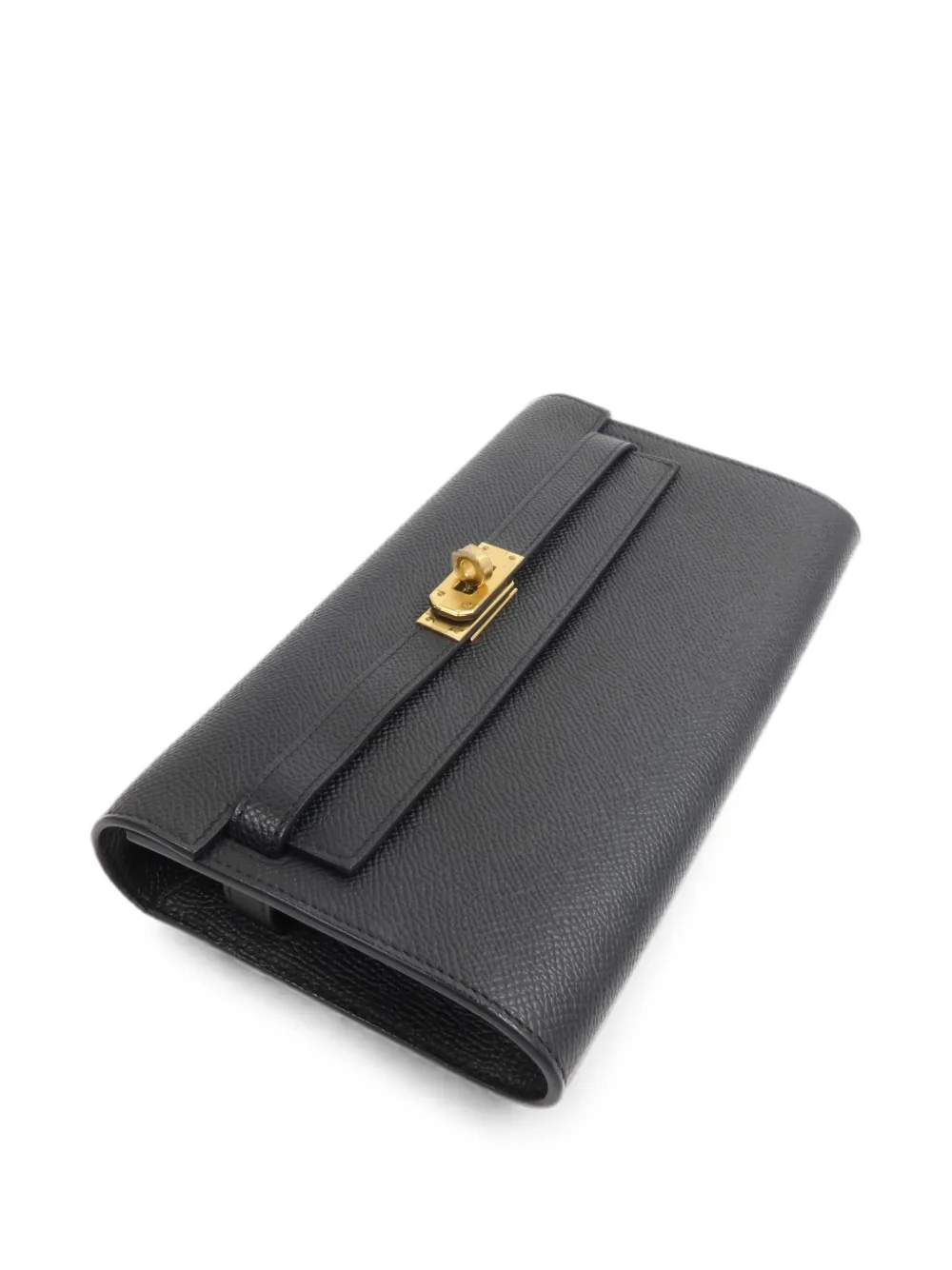 Hermès Pre-Owned Kelly To Go grained clutch bag Zwart
