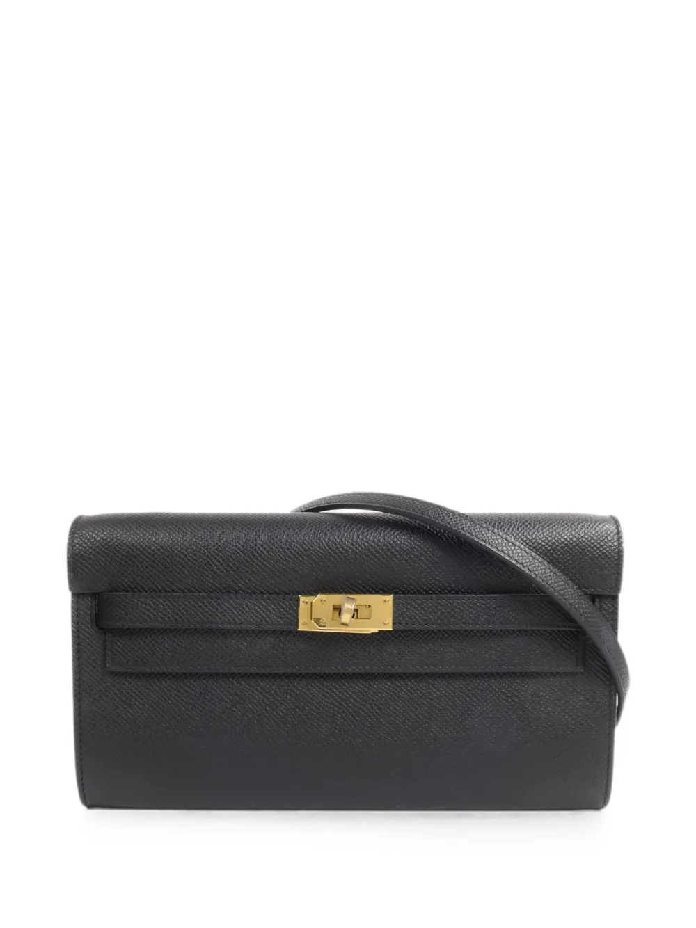 Hermès Pre-Owned Kelly To Go grained clutch bag - Black